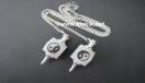 Snow Quartz Hexagon YingYang Pendulum